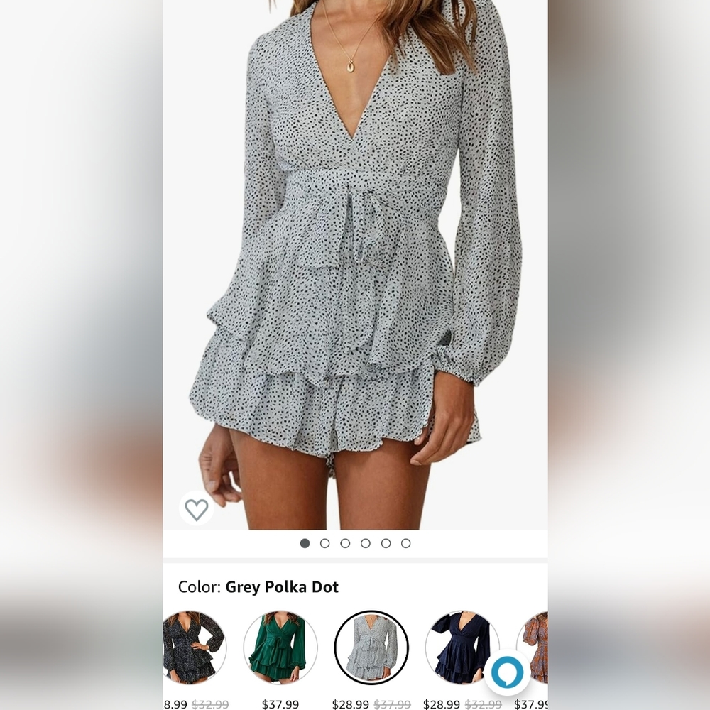 Black and White Romper Size M